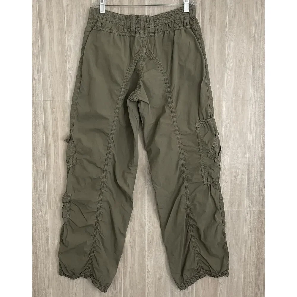 Urban Outfitters BDG Y2K Low Rise Green Cargo Pant Women's Medium Utility Baggy - Picture 2 of 16
